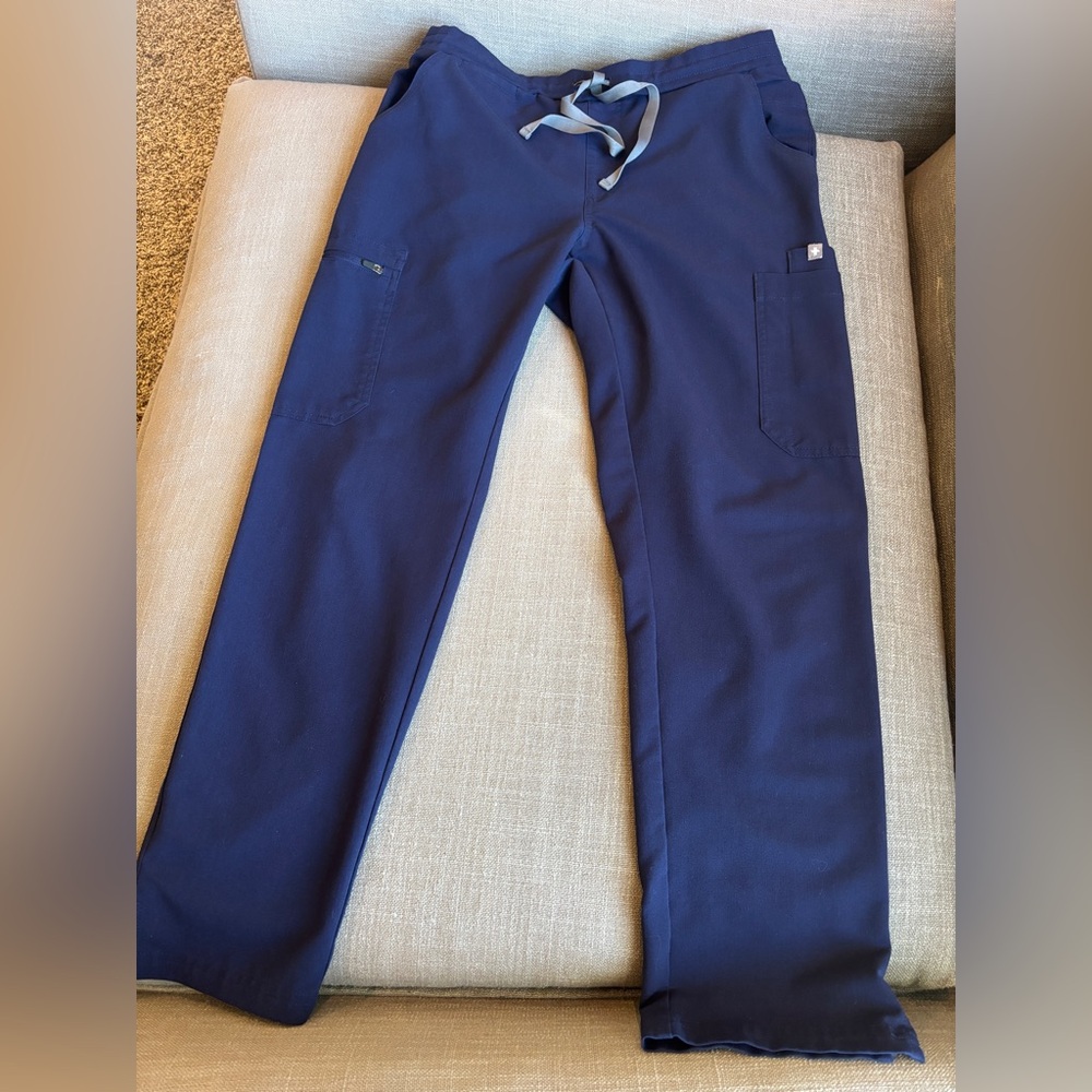 Figs Yola Petite Skinny Scrub Pants, Navy, Small